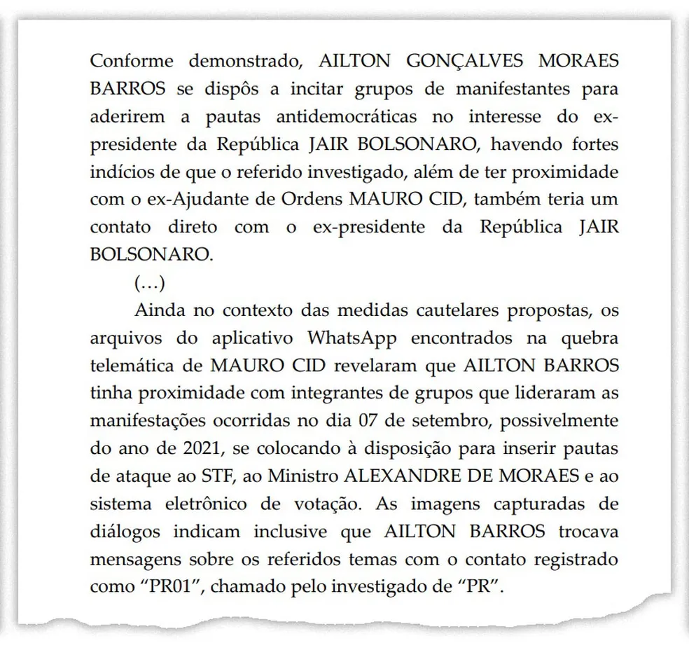 PF aponta para evidência de golpe bolsonarista