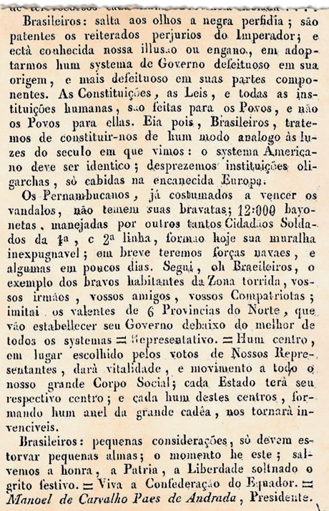 Há 200 anos, Pernambuco criou 'Brasil alternativo' ao Império de Pedro I
