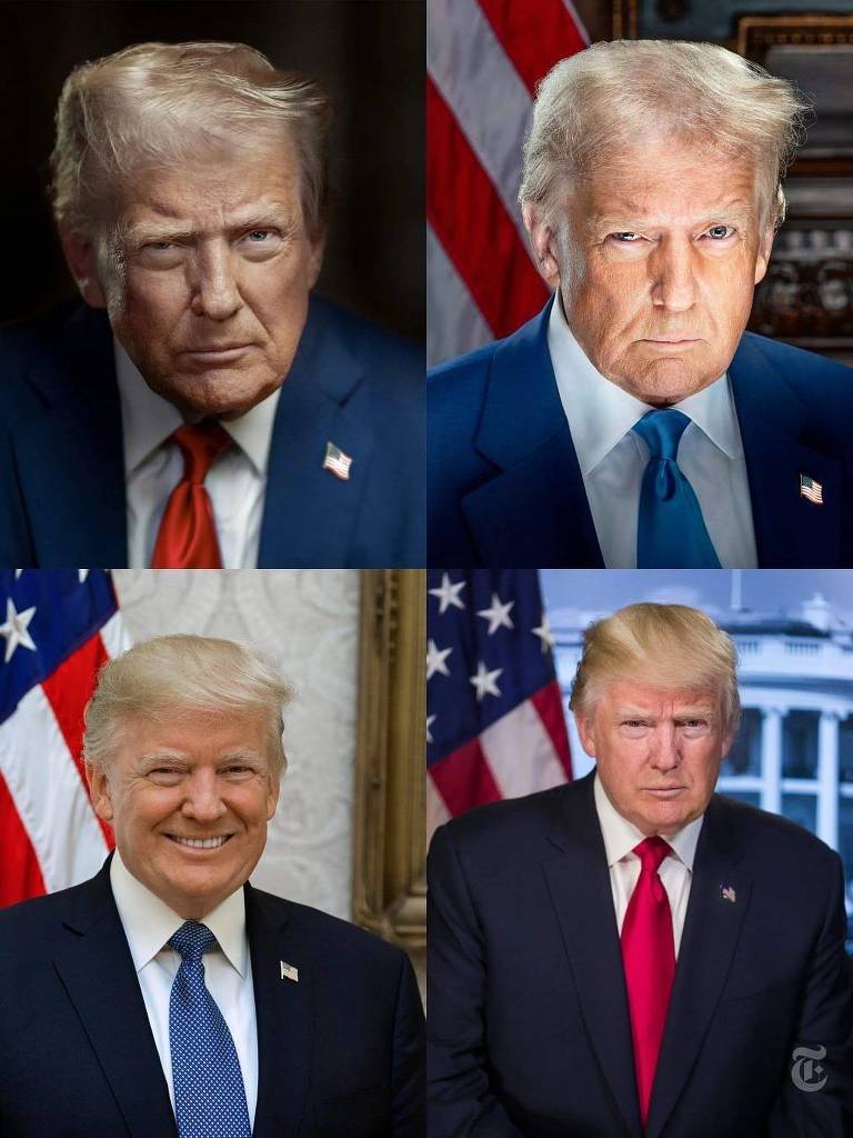 Novo retrato de Trump é exemplo de estética que presidente criou