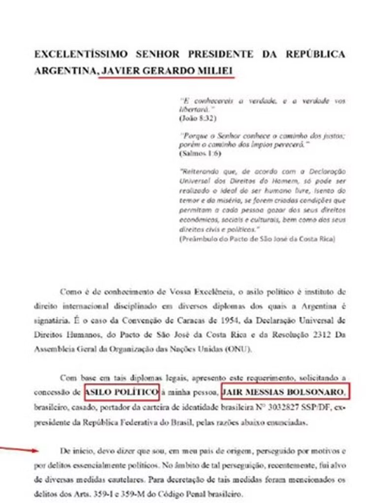 PF apreende carta no celular de Bolsonaro com pedido de asilo político na Argentina