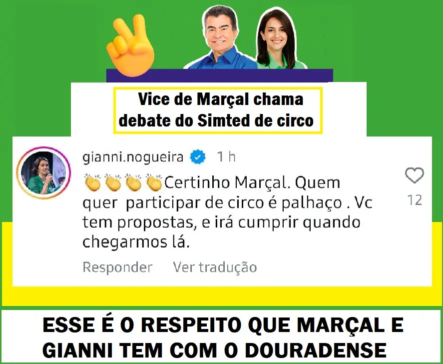 Simted repudia postagem de vice de Marçal Simted repudia postagem de vice de Marçal