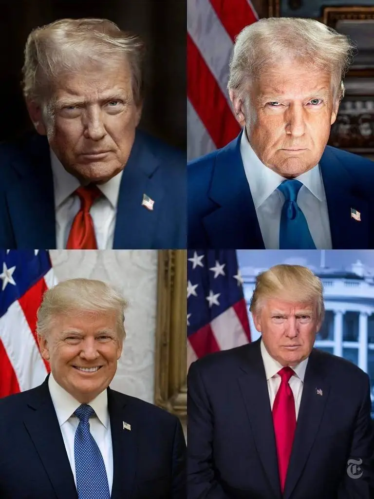 Novo retrato de Trump é exemplo de estética que presidente criou Novo retrato de Trump é exemplo de estética que presidente criou
